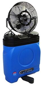 ventamatic cdmp 1420blu 14" premium misting fan, 20 gal cooler, blue/black