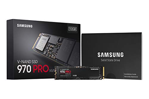 Samsung 970 PRO SSD 512GB - M.2 NVMe Interface Internal Solid State Drive with V-NAND Technology (MZ-V7P512BW), Black/Red