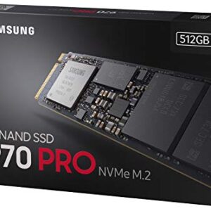 Samsung 970 PRO SSD 512GB - M.2 NVMe Interface Internal Solid State Drive with V-NAND Technology (MZ-V7P512BW), Black/Red