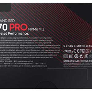 Samsung 970 PRO SSD 512GB - M.2 NVMe Interface Internal Solid State Drive with V-NAND Technology (MZ-V7P512BW), Black/Red