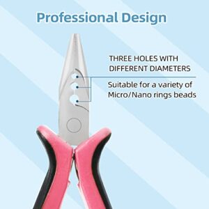 Neitsi 3 Holes Mini Plier For Micro Nano Ring Hair Extensions opener and Removal Tool