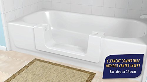 CleanCut Convertible Bathtub Accessibility Kit - Convert Existing Tub to Walk-In Tub (White, Size Large)