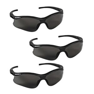 kleenguard v30 38476 nemesis small safety glasses (3 pair) (black frame with smoke lens)