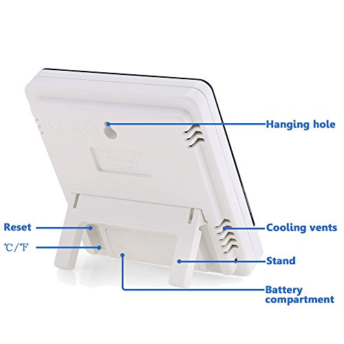 Mengshen Digital Hygrometer Thermometer, Indoor & Outdoor Temperature Monitor, Home Office Temp Humidity Gauge Meter - LCD Display, Battery Included - TH03