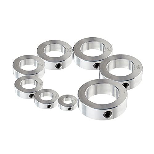 AZSSMUK 5/8" Bore Solid Steel Style Zinc Plated Set Screw Shaft Collars for Lawn Tractor,Garage Doors