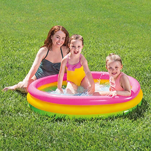 Intex Sunset Glow 45" x 10" Soft Inflatable Colorful Kiddie 3+ Swimming Pool