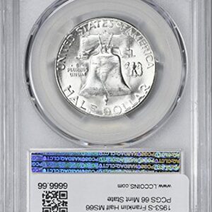 1953 S Franklin Half Dollar MS66 PCGS