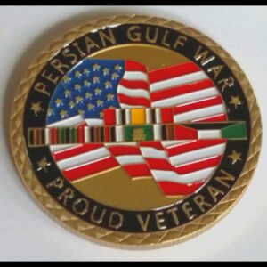 Persian Gulf War Veteran Military Colorized Challenge Art Coin