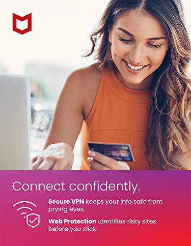 McAfee Total Protection | 3 Device | Antivirus Internet Security Software | VPN, Password Manager, Dark Web Monitoring | 1 Year Subscription | Key Card