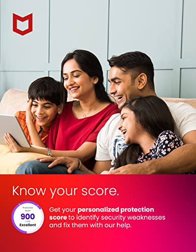 [Old Version] McAfee AntiVirus Protection Plus 2022 | 10 Device | Internet Security Software | Windows/Mac/Android/iOS | 1 Year Subscription | Key Card