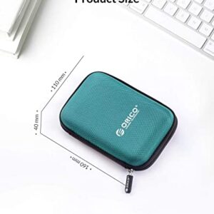 ORICO Hard Drive Case 2.5 inch External Drive Storage Carrying Bag Waterproof Shockproof with Inner Size 5.5x3.5x1.0inch for Organizing HDD and Electronic Accessories, Multi Colors (PHD-25)