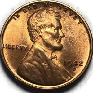 1942 D Lincoln Wheat Cent Red BU MS Penny Seller Mint State