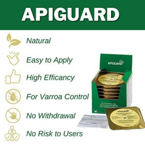 Apiguard ONE Box of Ten 50g Trays - 2 Trays per hive Recommended (10) - for Control of Varroa Mites in Honey Bee Hives