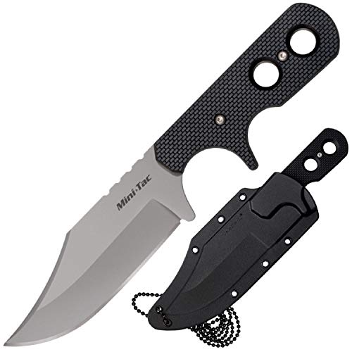 Cold Steel Mini Tac Series Fixed Blade Knife with Sheath, Mini Tac Bowie, 3.63 in