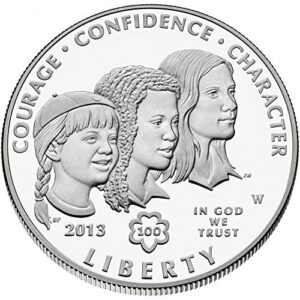 2013 w commemorative dollar girl scouts with ogp $1 proof us mint