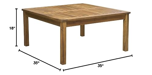 Christopher Knight Home Perla Outdoor Acacia Wood Coffee Table, Teak Finish ,Brown