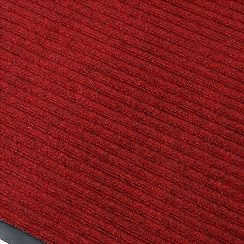 fani Large Outdoor Indoor Entrance Doormat Red Waterproof Low Profile Entrance Rug Front Door Mat Patio Anti-Skid Rubber Back, 80x120cm (Red)