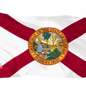 G128 Florida FL State Flag | 3x5 Ft | LiteWeave Series Printed 100D Polyester | Vibrant Colors, Brass Grommets