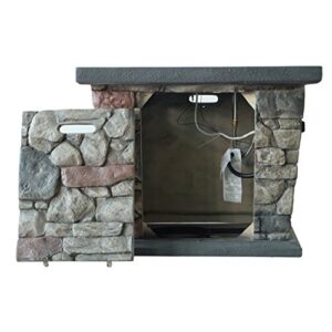 Christopher Knight Home Carson Outdoor Square Fire Pit - 40,000 BTU, Stone Finish