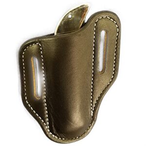 Black Folding Hunter Leather Knife Sheath