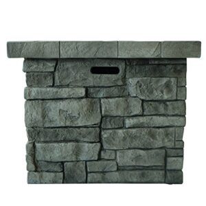 Christopher Knight Home Angeles Outdoor Square Fire Pit - 40,000 BTU, Grey