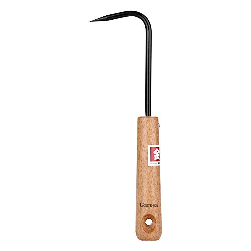 Bonsai Tool Root Pick Rake Gardening Steel Hook with Ergonomic Wooden Handle