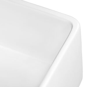 Ruvati 30 x 20 inch Fireclay Reversible Farmhouse Apron-Front Kitchen Sink Single Bowl - White - RVL2100WH