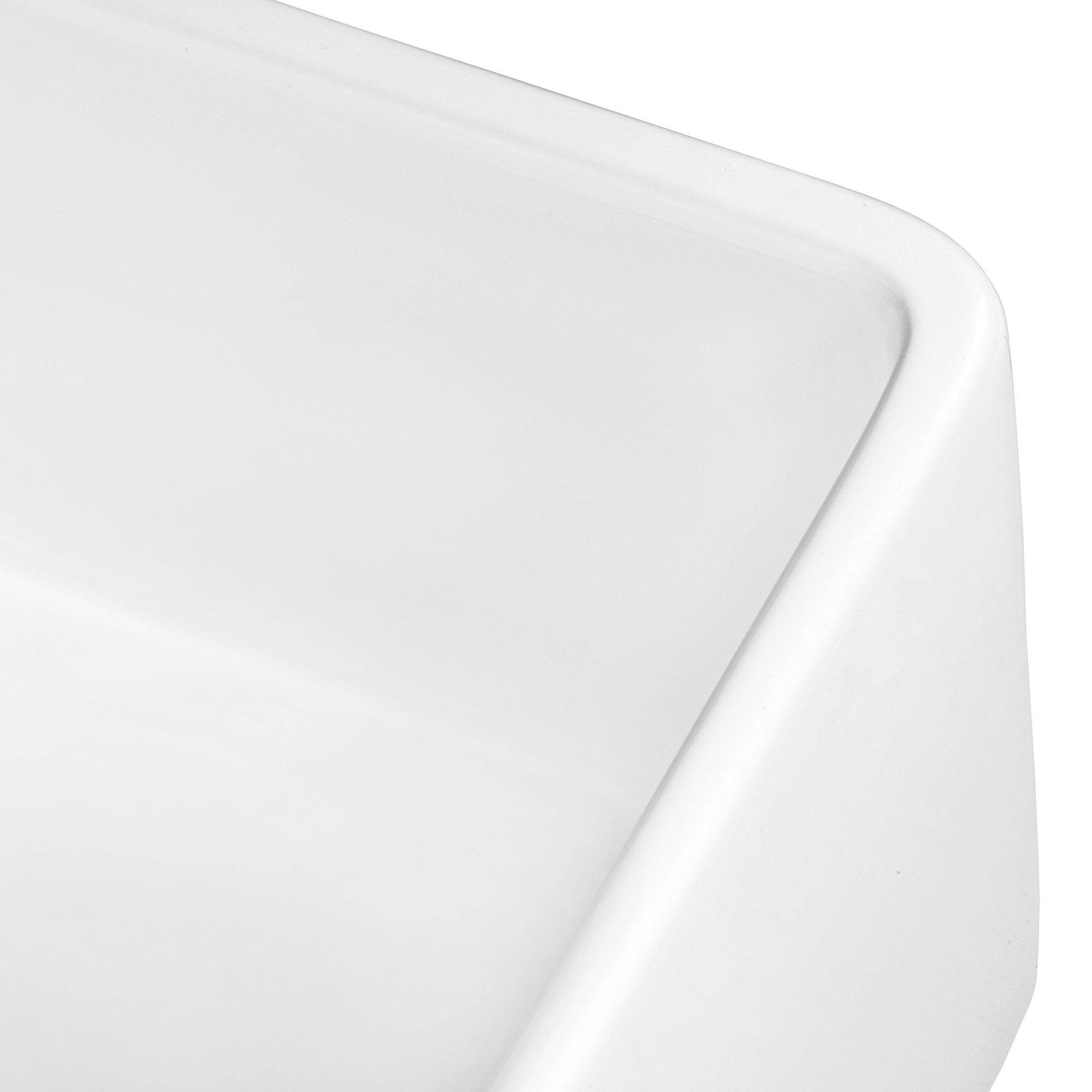 Ruvati 30 x 20 inch Fireclay Reversible Farmhouse Apron-Front Kitchen Sink Single Bowl - White - RVL2100WH