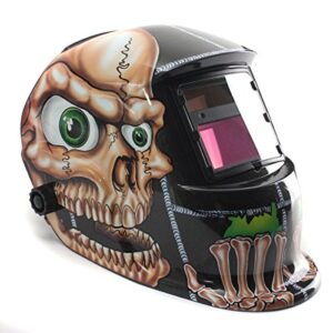 solar auto darkening welding helmet arc tig mig mask grinding welder mask skull protect the mask and protect the face