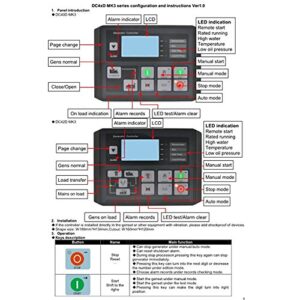 YOKDEN DC42D-MK3 Diesel/Gasoline/Gas Genset Generator Engine Controller Manual/Auto Remote Start ATS Control Module DC 8-36V with Mains Monitor and AMF Function