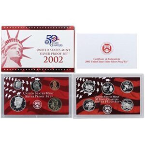 2002 S U.S. Mint Silver Proof Set - 10 Coins - OGP Superb Gem Uncirculated