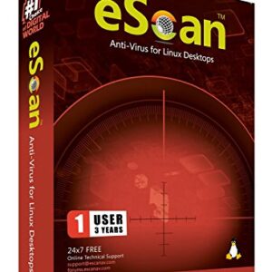 eScan Antivirus for Linux Desktop Web Filtering Real Time Scanning Software easy to use GUI maximum protection | 1 Device 3 Years | Linux antivirus software 2019 | Linux security