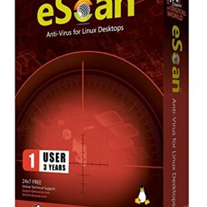 eScan Antivirus for Linux Desktop Web Filtering Real Time Scanning Software easy to use GUI maximum protection | 1 Device 3 Years | Linux antivirus software 2019 | Linux security