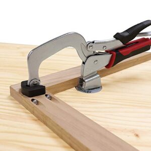 Milescraft 4007 6in Bench Clamp – Heavy Duty Hold Down Clamp with Non-Marring Rubber Pad for Use with T-Tracks, Clamp Tables & Clamp Plates on Different Woodworking Projects