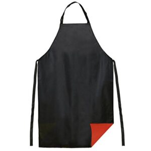kilofly 1pc vinyl extra long 43" adjustable waist neck ties waterproof apron