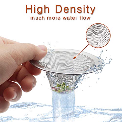 2pcs Heavy Duty Stainless Steel Slop Basket Filter Trap, 2.75" Top / 1" Mesh Metal Sink Strainer,Perfect for Kitchen Sink/Bathroom Bathtub Wash Basin Floor Drain Balcony Drain Hole,Utility…