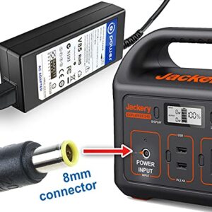 T-Power 12V~24V Charger for Jackery Portable Power Station Explorer 160 240 300 E160 E240 E300 HLS-290 Peak 150w 400W PN: 32120000, 56101600 Power Supply Ac Dc Adapter