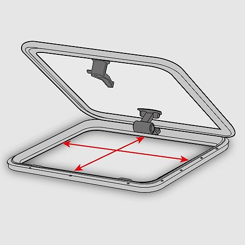 Waterline Design | Mosquito Net/Bug Screen for Boats Setup from The Inside with Magnet or Suction Cup. Bug Free Environment. for All Brands of Small hatches (1405) Hatch is not Included.