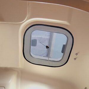 Waterline Design | Mosquito Net/Bug Screen for Boats Setup from The Inside with Magnet or Suction Cup. Bug Free Environment. for All Brands of Small hatches (1405) Hatch is not Included.