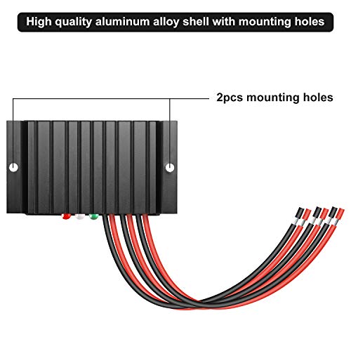 HUINE 20A 12V 24V Auto IP68 Waterproof PWM Solar Charge Controller Solar Panel Battery Intelligent Regulator for Solar System Caravan Boat(24 Hours Working Mode)