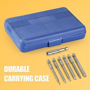 Screwdriver Bit Set, Sunsbell Security Bit Set Extra Long Magnetic Driver Kit, Drill Screwdriver Bit Set, Screw Driver Bits with Case, Hex, Star Bits, Square, Spanner Bits - 50Pcs