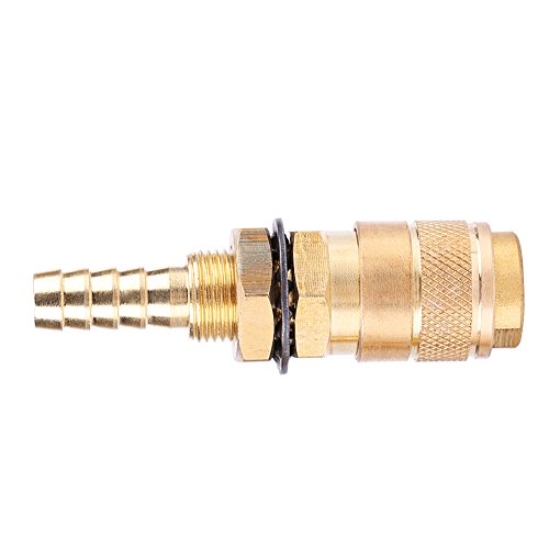 Water Cooled & Gas Adapter Quick Brass Hose Connector Fitting for MIG TIG Welder Torch (Brass)