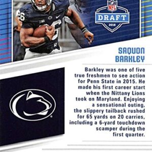 2018 Score NFL Draft #6 Saquon Barkley Penn State Nittany Lions Football Card