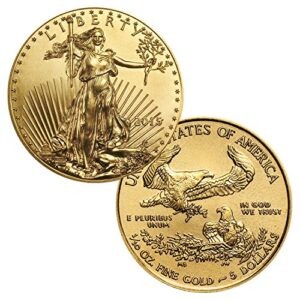 gold american eagle 1/10 ounce random date $5 brilliant uncirculated