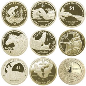 2009 S -2017 Native American Sacagawea Proof Dollar Run 9 Coin Set Gen Deep Cameo