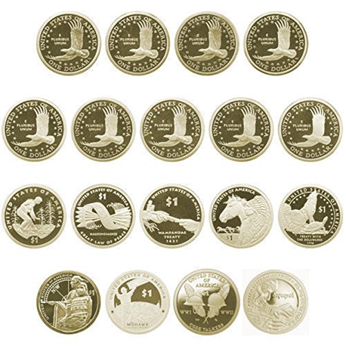 2000 S -2017 Native American Sacagawea Proof Dollar Run 18 Coin Set Gen Deep Cameo