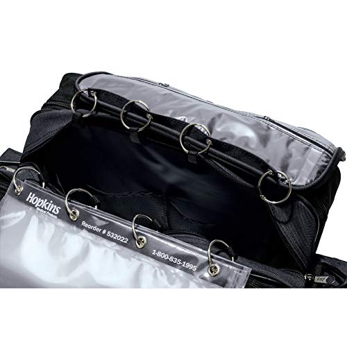 Hopkins Medical Products Rolling Med Bag with EZ-View: Waterproof, Ultimate Mobility for Healthcare Pros, 39.5" Handle, 16" x 3" x 12", Black