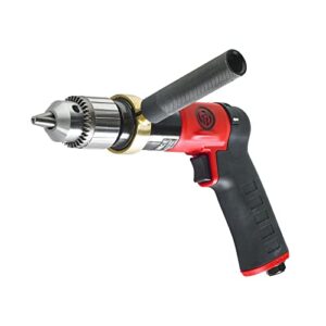 Chicago Pneumatic CP9789C - Air Power Drill, Hand Drill, Power Tools & Home Improvement, 1/2 Inch (13 mm), Keyed Chuck, Pistol Handle, 0.47 HP / 350 W, Stall Torque 10.3 ft. lbf / 14 NM - 840 RPM