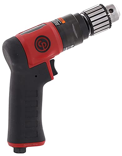 Chicago Pneumatic CP9285C - Air Power Drill, Hand Drill, Power Tools & Home Improvement, 3/8 Inch (10 mm), Keyed Chuck, Pistol Handle, 0.62 HP / 460 W, Stall Torque 4.1 ft. lbf / 5.5 NM - 3000 RPM