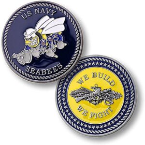 u.s. navy seabees we build we fight challenge coin